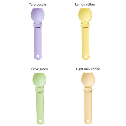 4 Pack Cat Strip Feeder Spoon - Wet Treats Dispense Squeeze Spoon for Cat Liquid Snack Lickable Feeding