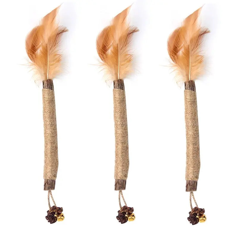 Premium Cat Chew Stick Toy, Natural Silvervine Sticks Cat Toys, Catnip Alternative Cat Chew Toys Teeth Cleaning, Matatabi Cat Treat, Edible Kitty Toys