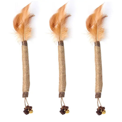 Premium Cat Chew Stick Toy, Natural Silvervine Sticks Cat Toys, Catnip Alternative Cat Chew Toys Teeth Cleaning, Matatabi Cat Treat, Edible Kitty Toys