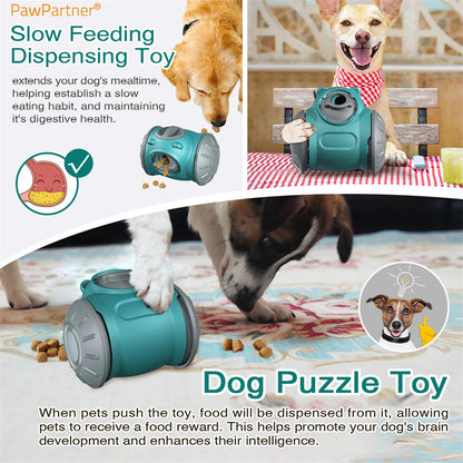 Interactive Dog Tumbler Toy - IQ-Enhancing Slow Feeder for Small to Medium Dogs and Cats, Ideal for Training and Balance Skills