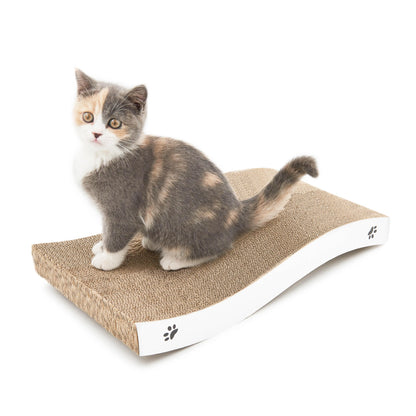 Conlun Cat Scratcher for Indoor Cats 22.8 Inch L Shaped Vertical Scratching Board with Ball Toy Light Wood L-Shaped Wall-Mounted Cat Scratcher Springtok Ramp Apartment Sturdy Home Durable Construction Easy Assembly Striped Design Tiktokshopspringglowup