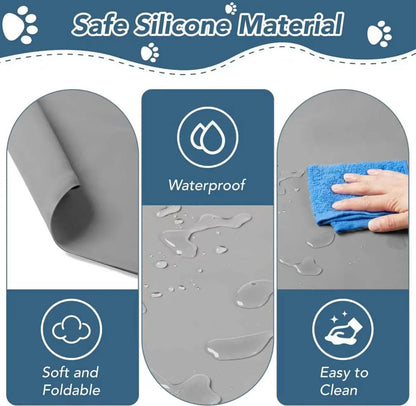 Dog Pee Pad Holder Tray for 36” X 25” with 4 Magnetic Clips Lock, Dog Training Floor Protection Trays with Non-Spill Raised Edges, Silicone Dog Potty Tray, Easy to Clean Puppy Pad Holder Tray, Puppy Potty Tray Holder for Indoor Floor Protection