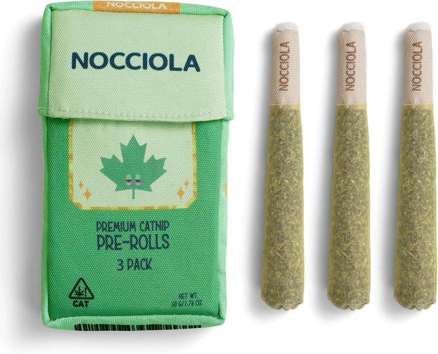 Nocciola 3 Pack Purr-Re-Roll Cat Toy Set, 100% Premium Cat Herb Filling, Natural Stimulation for Cats, Safe Teething & Kicker Toys, Perfect for Kittens