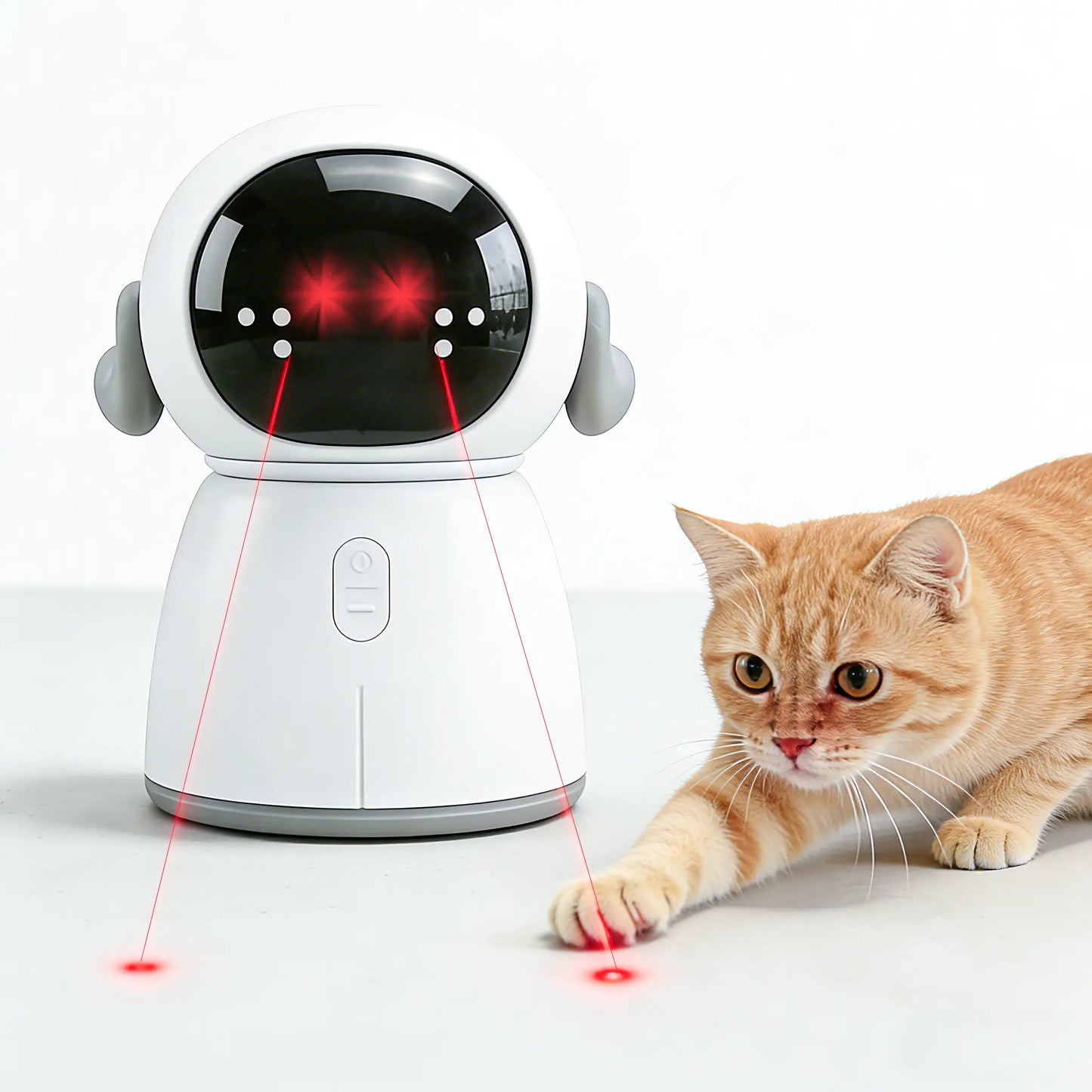 Interactive Cat Laser Toy 2026 for Indoor Use - Rechargeable Motion-Activated Device with Adjustable Angles and Dual Patterns for Engaging Play for Multiple Cats and Kittens