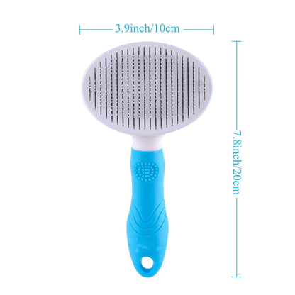 Professional Pet Grooming Brush, Self-Cleaning Deshedding Tool for Undercoat, Mats, and Knots - Suitable for All Hair Lengths