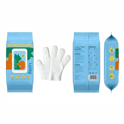 #Summervibes #Petlovers Luckymyth Pet Gloves Wipes (20 Count) - Disposable Grooming Wipes for Dogs & Cats, Easy Paw & Body Cleaner, Deodorizing & Gentle,Dirtydog,Petodor,Waterlessbath,Dogmomhacks,Dogcleaning,Catcare,Groomingday Outdoorfun